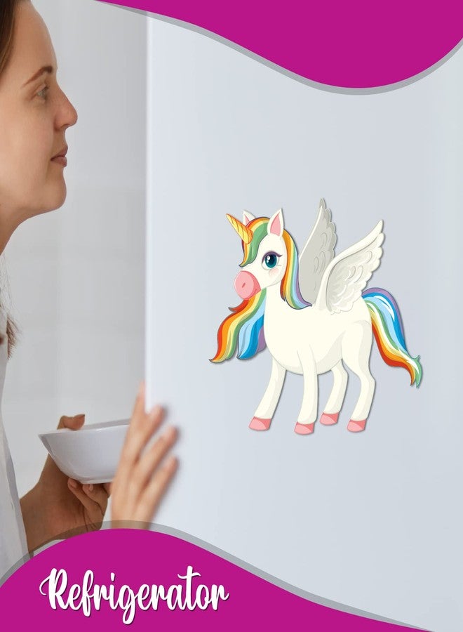 Bhai Please Unicorn Wooden Fridge Magnet (Pack of 1) | Cartoon Characters, Movie, TV, Comics, Anime | Fridge Decorations | Gift for Friends, Colleagues, Gen Y | Birthday, Return Gift - Image 4